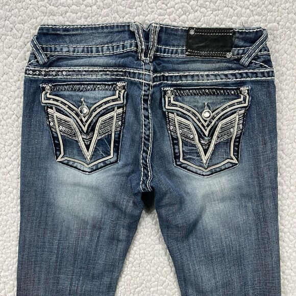 Vigoss Jeans Women’s 28x32 Blue New York Boot Cut Low Rise Embroidered - Picture 6 of 16